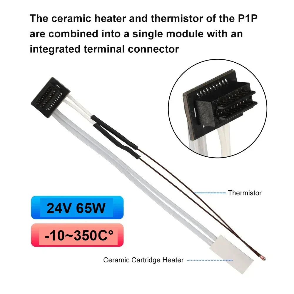 Bambulab P1s Thermistor Heater Temperature Sensor 350℃ for Bambu Hotend