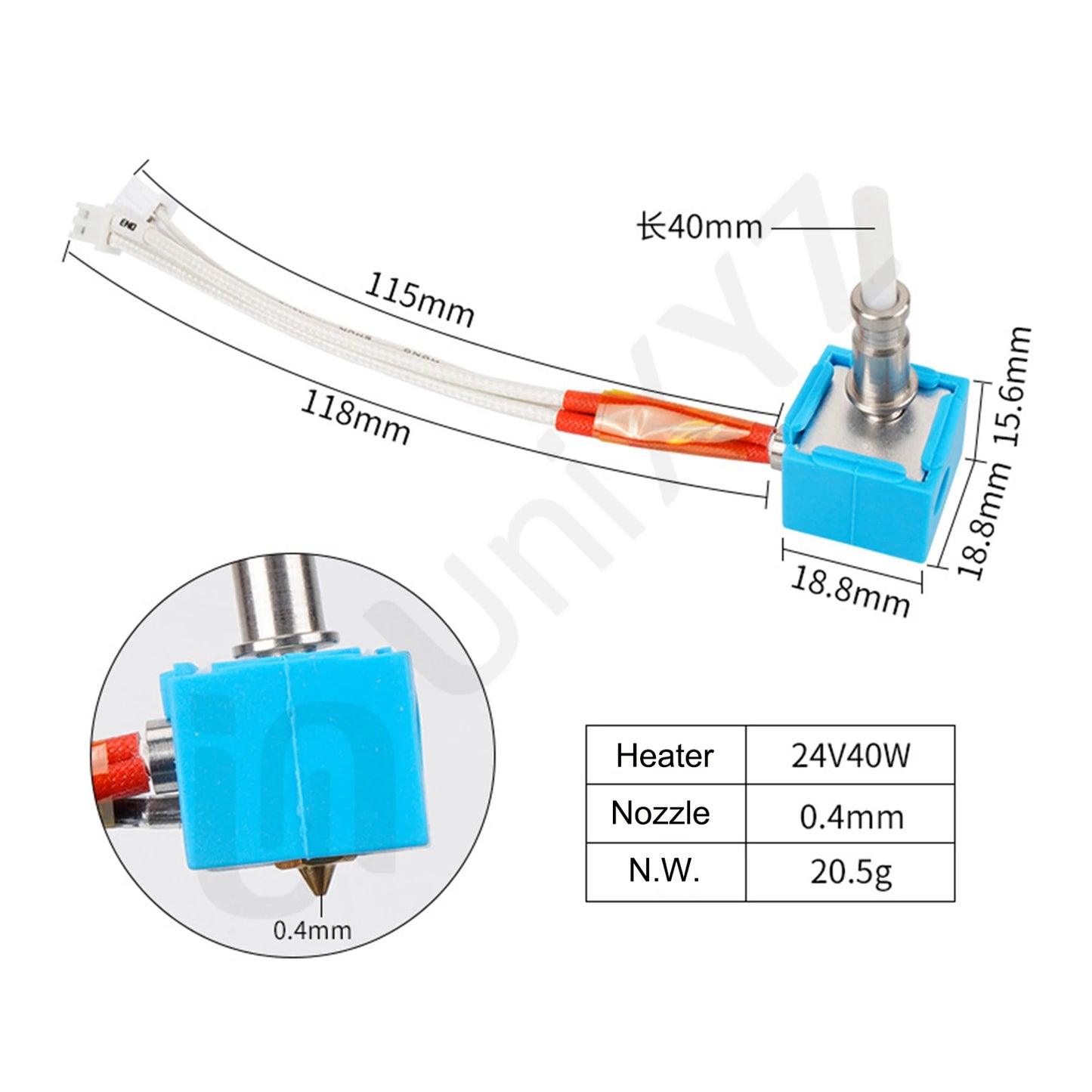 Upgraded Hotend Heated Block For Anycubic printers
