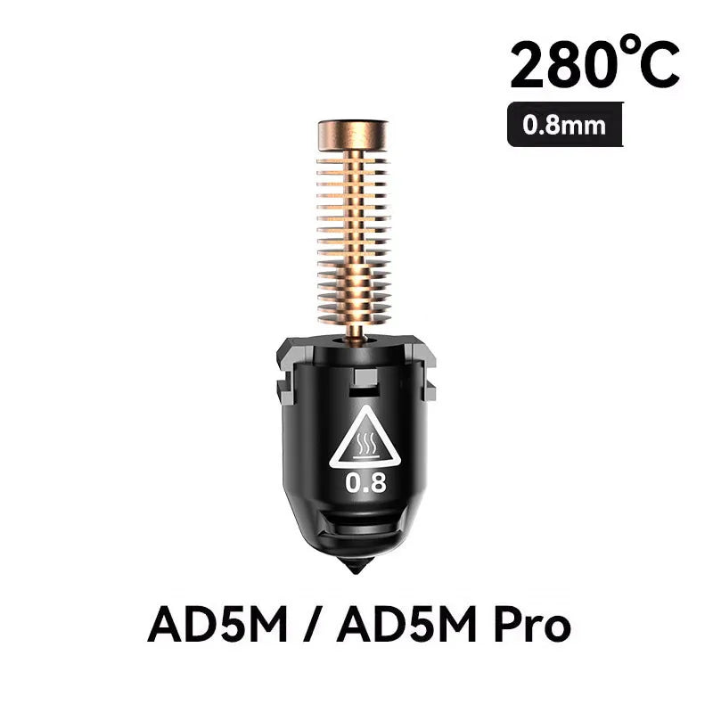 Flashforge Adventurer 5M Series AD5M Pro Nozzle Kit 0.25mm/0.4mm/0.6mm/0.8mm Quick-Detachable Nozzle