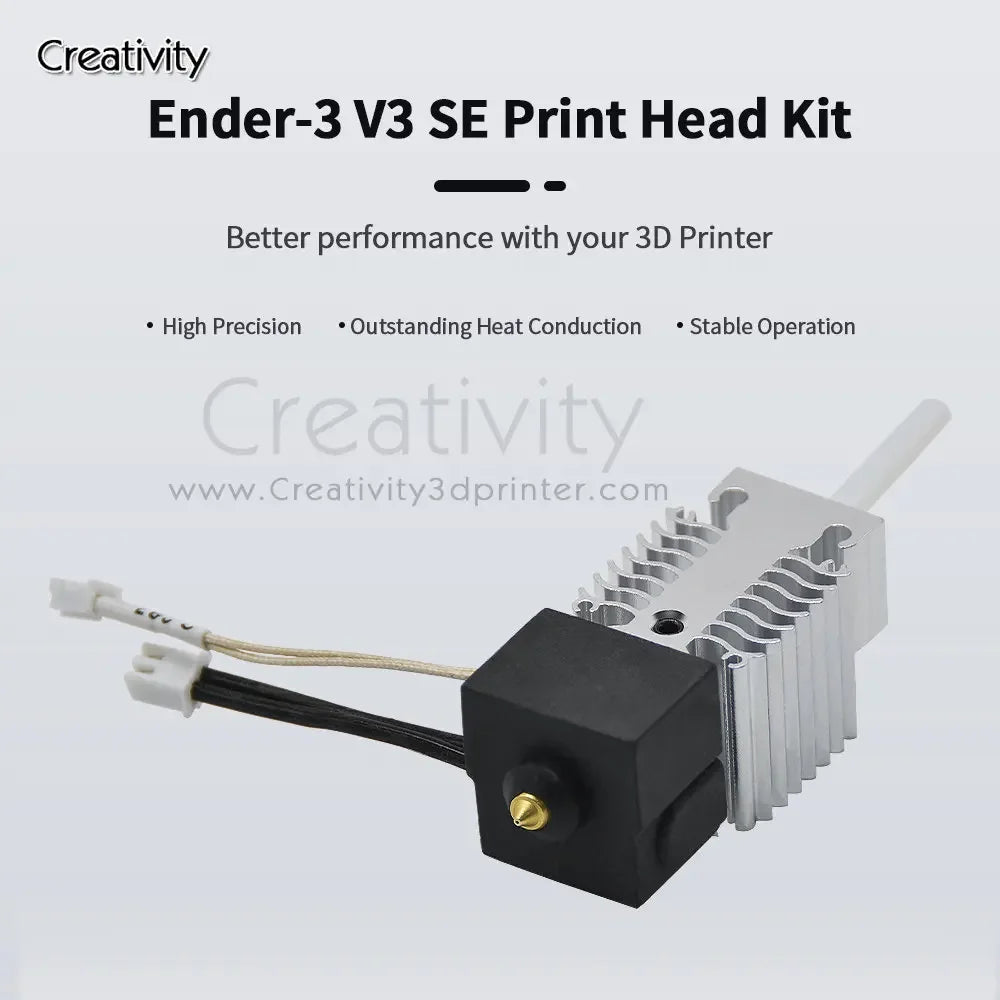 Ender 3 V3 SE All Metal 3d Printer Hot End Bimetal Heated Block Copper Nozzle Extruder Kit