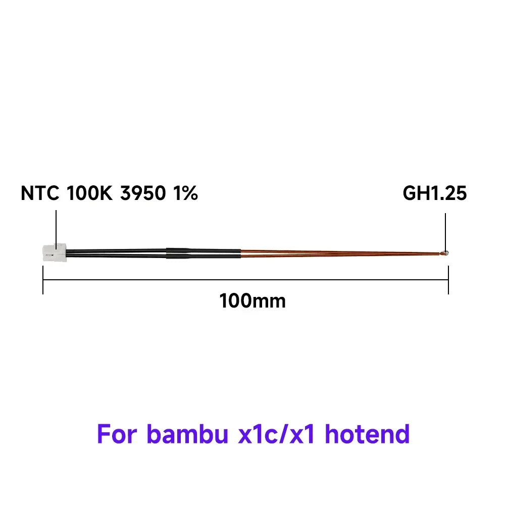 Bambulab P1s Thermistor Heater Temperature Sensor 350℃ for Bambu Hotend