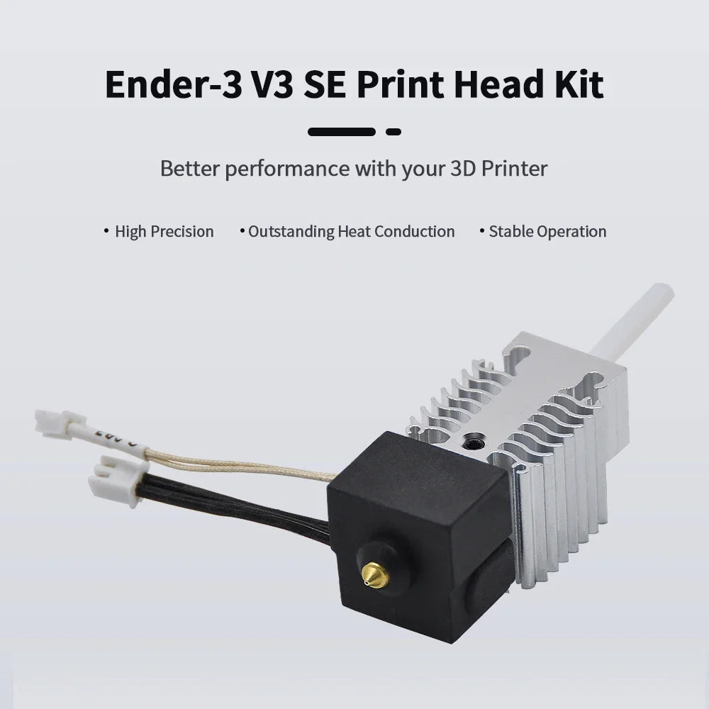 Ender 3 V3 SE All Metal 3d Printer Hot End Bimetal Heated Block Copper Nozzle Extruder Kit