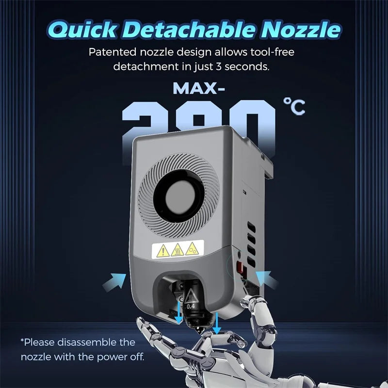 Flashforge Adventurer 5M Series AD5M Pro Nozzle Kit 0.25mm/0.4mm/0.6mm/0.8mm Quick-Detachable Nozzle
