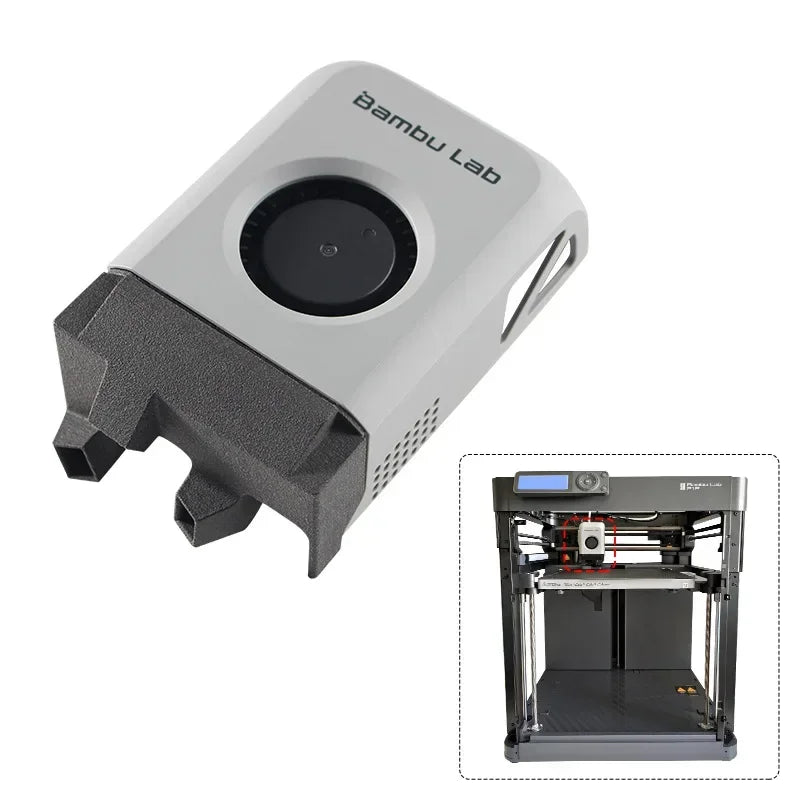 Upgraded Nylon Magnetic Printing Cooling Fan Duct for Bamboo P1P X1 Extrusion Head
