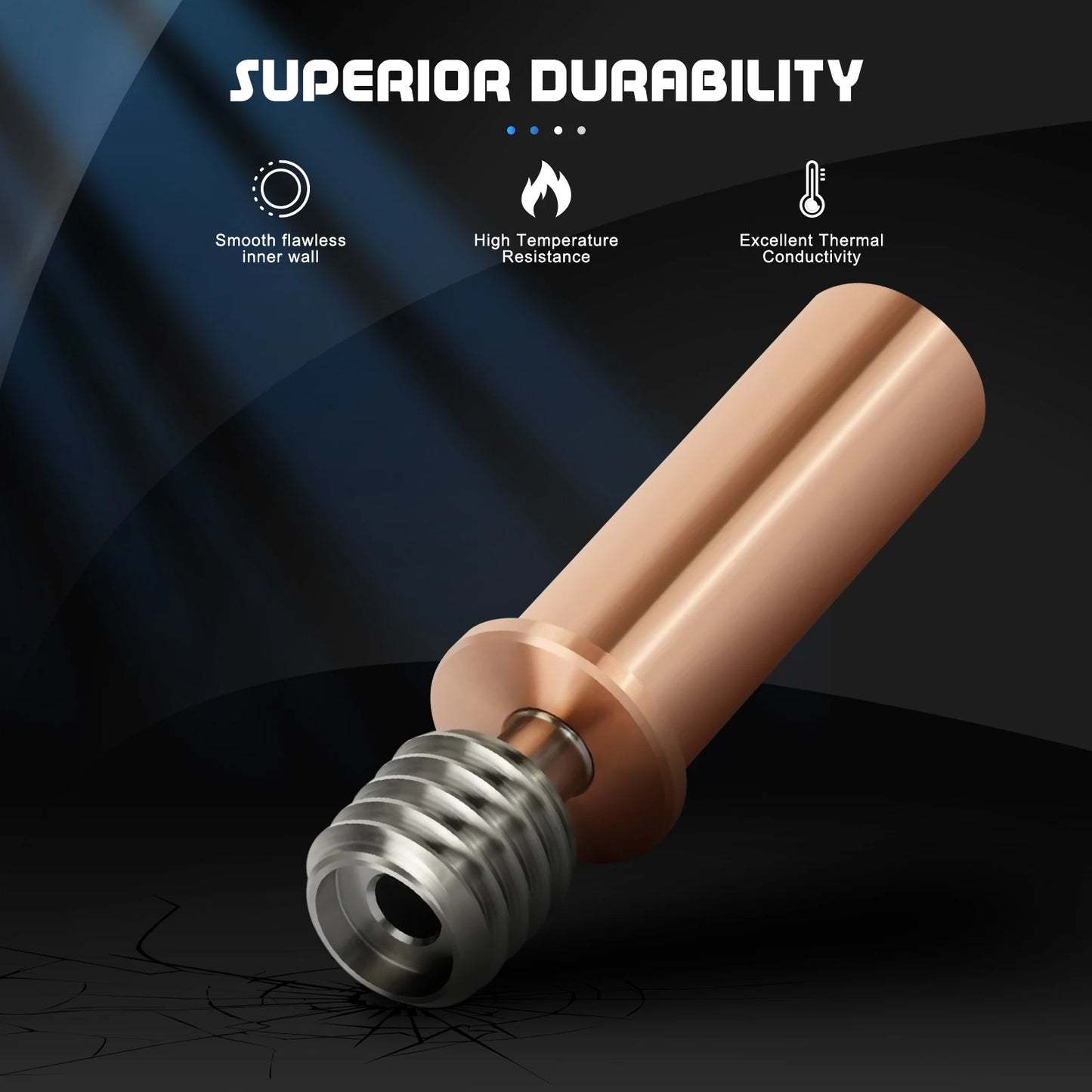 Bimetal Copper-Titanium Heatbreak Throat Upgrade for ANYCUBIC Kobra 2 Neo, Pro, Max & Plus Hotends