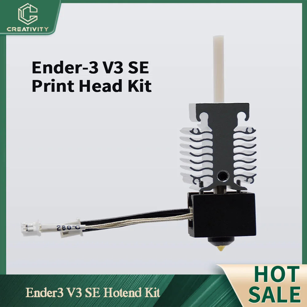 Ender 3 V3 SE All Metal 3d Printer Hot End Bimetal Heated Block Copper Nozzle Extruder Kit
