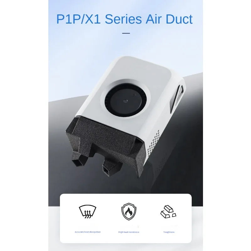 Upgraded Nylon Magnetic Printing Cooling Fan Duct for Bamboo P1P X1 Extrusion Head