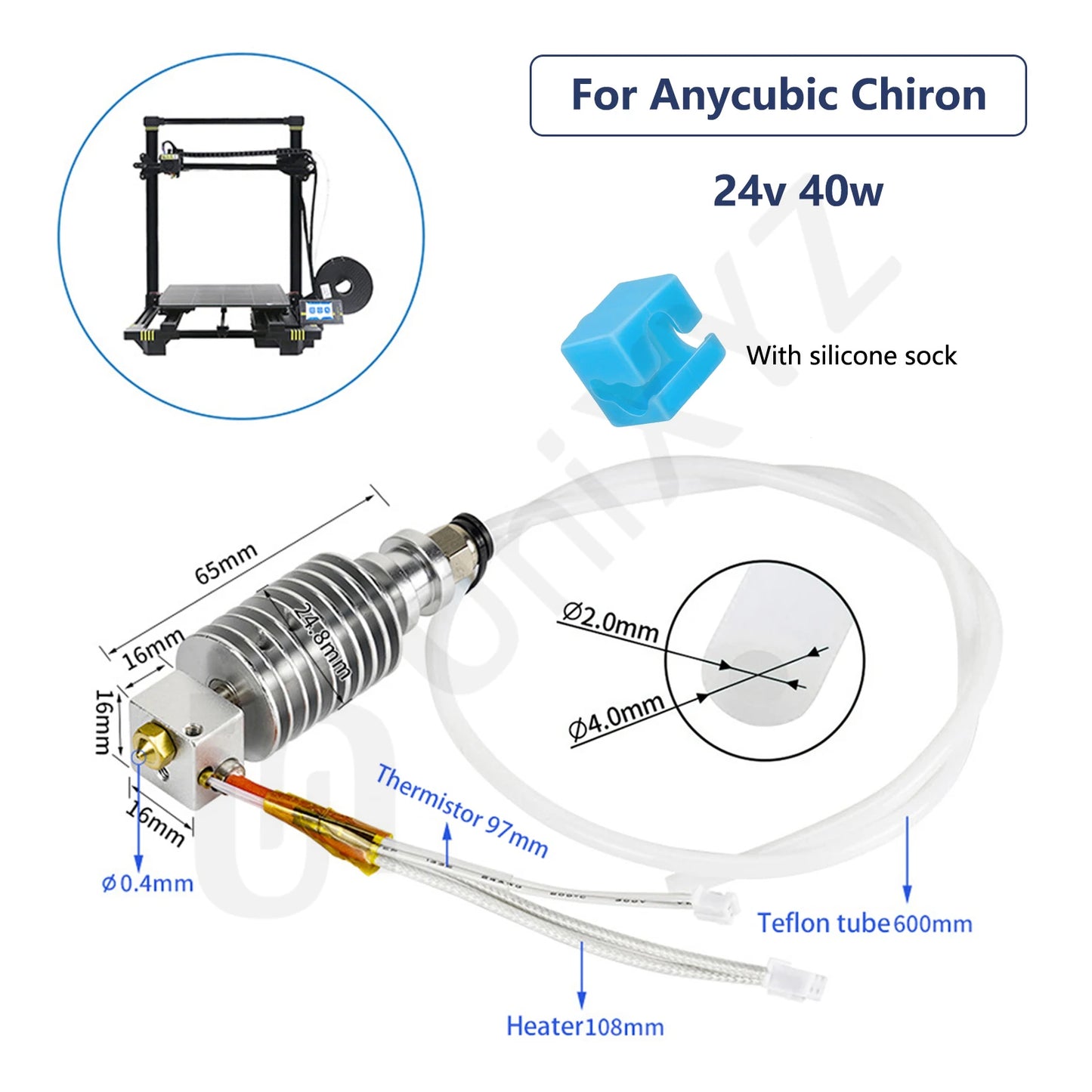 Upgraded Hotend Heated Block For Anycubic printers