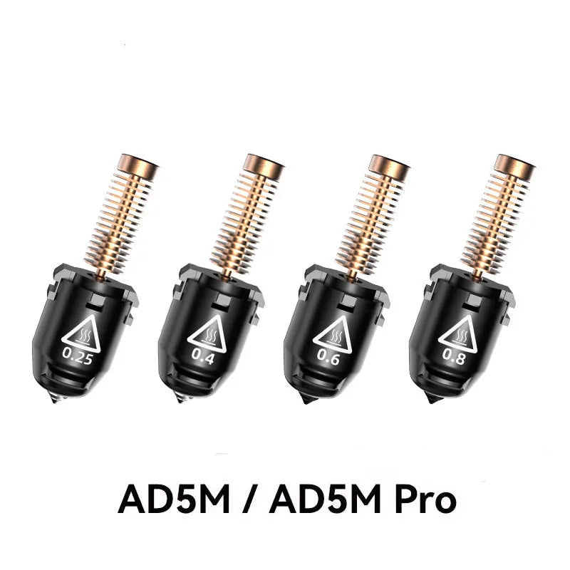 Flashforge Adventurer 5M Series AD5M Pro Nozzle Kit 0.25mm/0.4mm/0.6mm/0.8mm Quick-Detachable Nozzle