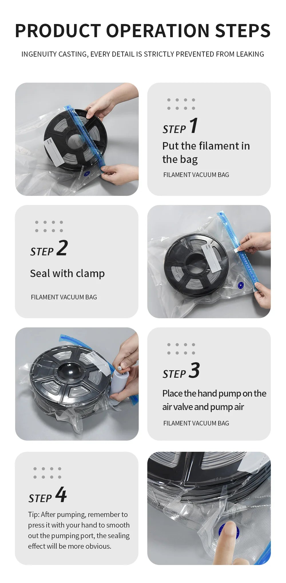 CREALITY 3D Filament Vacuum Bag Storage Bag